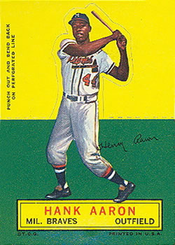 1964 Topps Stand-Ups #NNO Hank Aaron Front