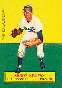 1964 Topps Stand-Ups #NNO Sandy Koufax Front