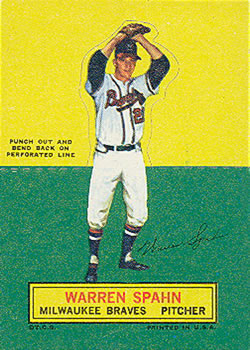 1964 Topps Stand-Ups #NNO Warren Spahn Front