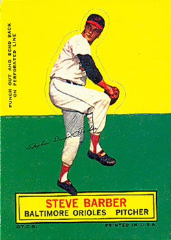 1964 Topps Stand-Ups #NNO Steve Barber Front