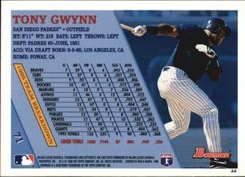1996 Bowman #71 Tony Gwynn Back