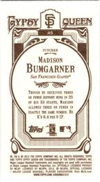 2012 Topps Gypsy Queen - Mini #45a Madison Bumgarner  Back