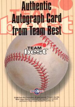 1998 Team Best - Autographs Signature Series #NNO Aaron Bond Back