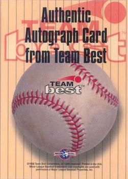 1998 Team Best - Autographs Signature Series #NNO Troy Glaus Back