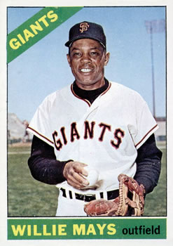 1966 Topps #1 Willie Mays Front