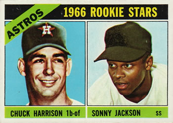 1966 Topps #244 Astros 1966 Rookie Stars (Chuck Harrison / Sonny Jackson) Front