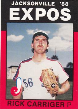 1988 Best Jacksonville Expos #1 Rick Carriger Front