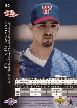 1995 Upper Deck Minor League #130 Dustin Hermanson Back
