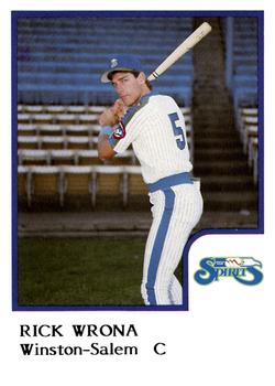 1986 ProCards Winston-Salem Spirits #NNO Rick Wrona Front
