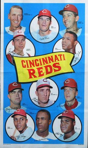 1969 Topps Team Posters #20 Cincinnati Reds Front