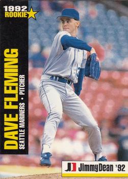 1992 Jimmy Dean Rookie Stars #6 Dave Fleming Front
