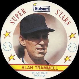 1991 Holsum Discs #10 Alan Trammell Front