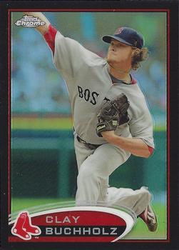 2012 Topps Chrome - Black Refractors #23 Clay Buchholz Front