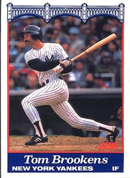 1989 Score New York Yankees #21 Tom Brookens Front