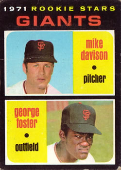 1971 Topps #276 Giants 1971 Rookie Stars (Mike Davison / George Foster) Front