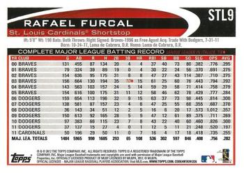2012 Topps St. Louis Cardinals #STL9 Rafael Furcal Back