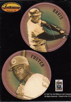 1993 Ted Williams - Pog Cards #NNO Tommy Davis / George Foster Front