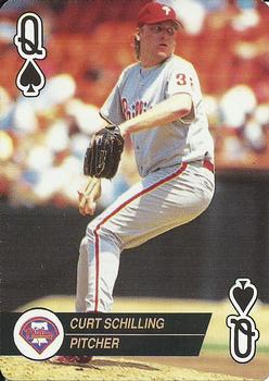 1993 Bicycle Aces Playing Cards #Q♠ Curt Schilling Front