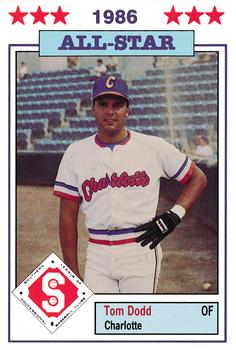 1986 Jennings Southern League All-Stars #12 Tom Dodd Front