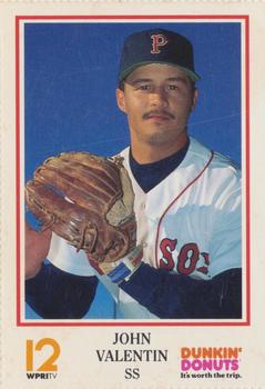 1991 Dunkin' Donuts Pawtucket Red Sox #NNO John Valentin Front