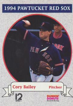 1994 Dunkin' Donuts Pawtucket Red Sox #NNO Cory Bailey Front