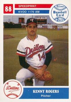 1988 Tulsa Drillers #28 Kenny Rogers Front