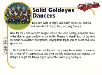 2000 Winnipeg Goldeyes #NNO Solid Goldeyes Dancers Back