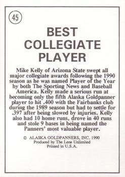 1990 Alaska Goldpanners Stars of the 90s #45 Mike Kelly Back