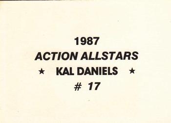 1987 Action All-Stars (unlicensed) #17 Kal Daniels Back