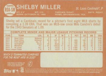 2013 Topps Heritage - Real One Autographs #ROA-SM Shelby Miller Back