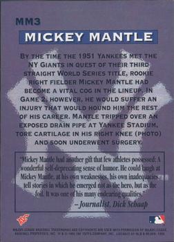 1996 Stadium Club - Mickey Mantle #MM3 Mickey Mantle Back