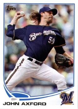 2013 Topps Milwaukee Brewers #MIL13 John Axford Front