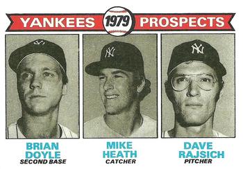 1979 Topps #710 Yankees 1979 Prospects (Brian Doyle / Mike Heath / Dave Rajsich) Front