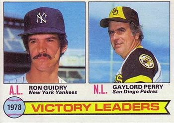 1979 Topps #5 1978 Victory Leaders (Ron Guidry / Gaylord Perry) Front
