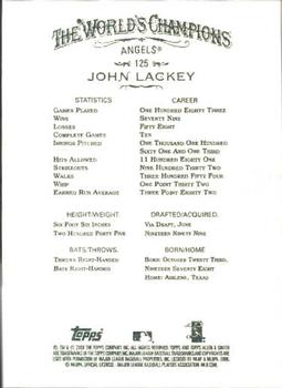 2008 Topps Allen & Ginter #125 John Lackey Back