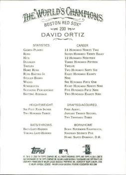 2008 Topps Allen & Ginter #200 David Ortiz Back