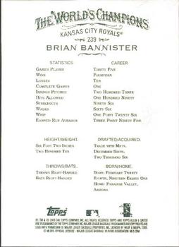 2008 Topps Allen & Ginter #239 Brian Bannister Back