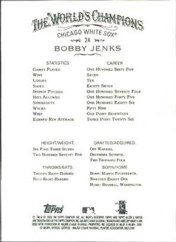 2008 Topps Allen & Ginter #24 Bobby Jenks Back