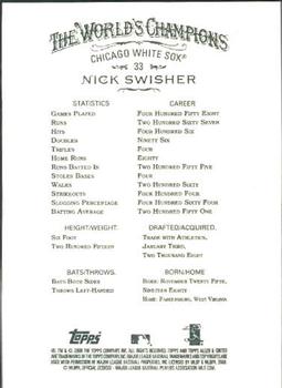 2008 Topps Allen & Ginter #33 Nick Swisher Back