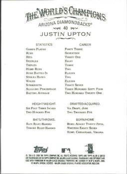 2008 Topps Allen & Ginter #40 Justin Upton Back