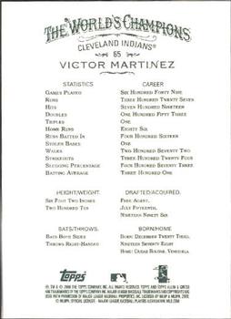 2008 Topps Allen & Ginter #65 Victor Martinez Back