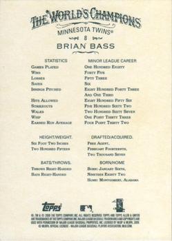 2008 Topps Allen & Ginter #8 Brian Bass Back