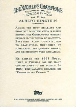 2008 Topps Allen & Ginter #19 Albert Einstein Back
