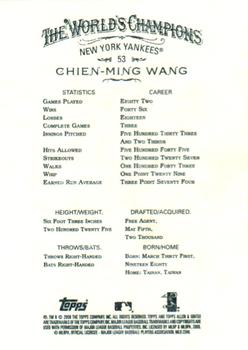 2008 Topps Allen & Ginter #53 Chien-Ming Wang Back