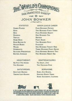 2008 Topps Allen & Ginter #99 John Bowker Back