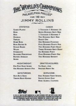 2008 Topps Allen & Ginter #140 Jimmy Rollins Back