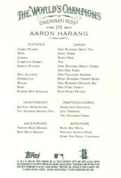2008 Topps Allen & Ginter #215 Aaron Harang Back