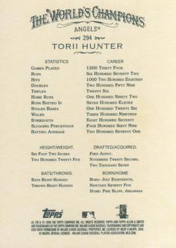 2008 Topps Allen & Ginter #294 Torii Hunter Back