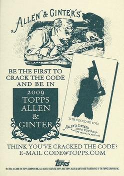 2008 Topps Allen & Ginter #NNO Crack The Ginter Code Back