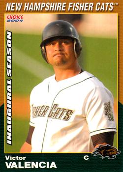 2004 Choice New Hampshire Fisher Cats #26 Victor Valencia Front